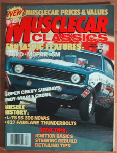 MUSCLECAR CLASSICS 1988 FEB - T' BOLTS,AAR,'63 S/S FORD, MOPAR, GM, 396 NOVA